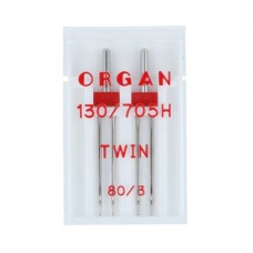 Organ игла универсальная двойная 80/3 2 шт